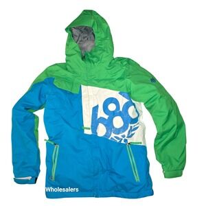 686 Snowboard Jacket Insulated Waterproof Ski Coat‎ Green Blue Mens XS